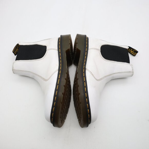 Doc Dr Martens White Leather 2976 Chelsea Boot Women's Size 8 Pull On Shoes - Picture 7 of 12